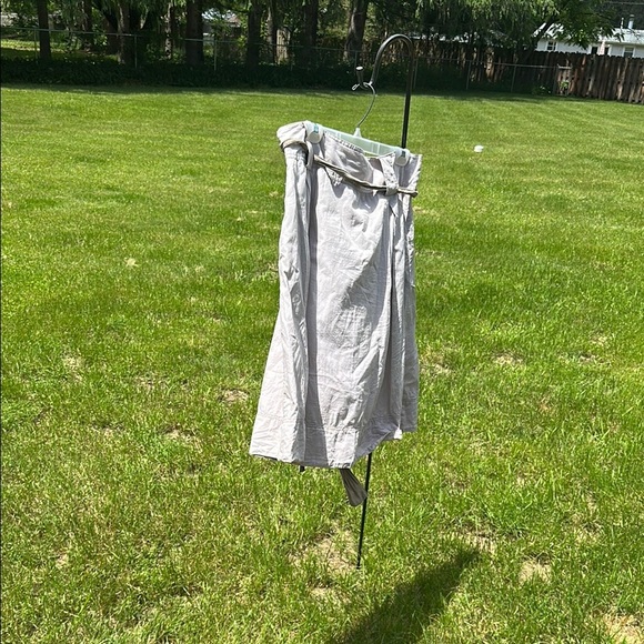 ANA A New Approach Light Tan Midi Skirt with Belt Tie Accent Women's Size 16 GUC - Picture 7 of 10